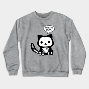 Halloween skelton cat Crewneck Sweatshirt